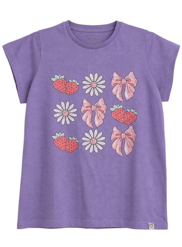 Lavender-Design 11 Printed Short-Sleeve - Khotwh