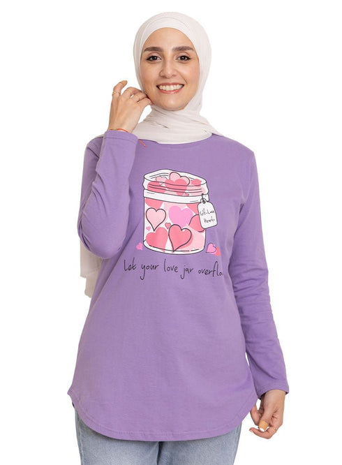 Lavender - Design 41 Printed Long - Sleeve - Khotwh