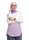 Lavender Half Striped Long - Sleeve - Khotwh