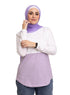 Lavender Half Striped Long - Sleeve - Khotwh
