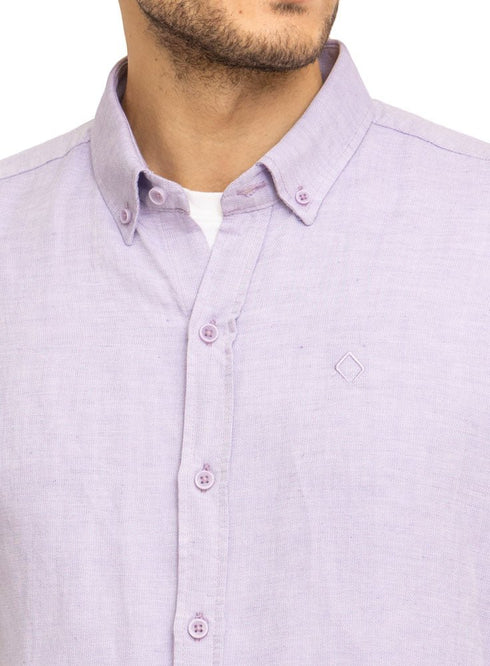 Lavender Linen Shirt - Khotwh