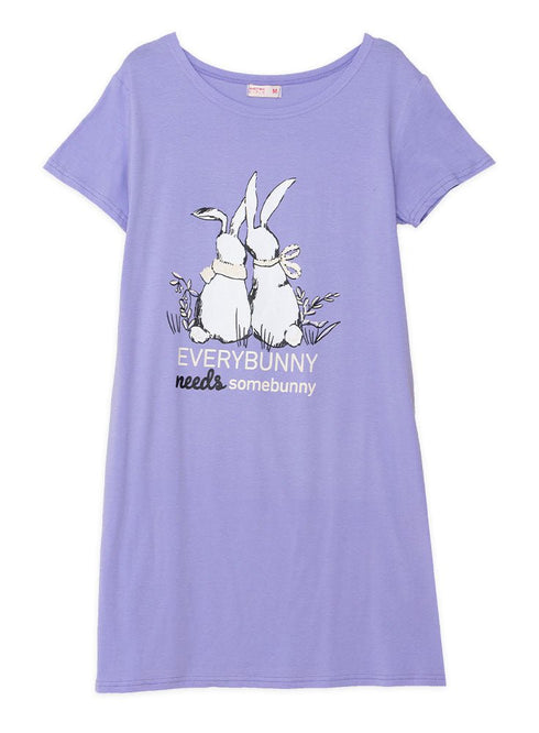 Lavender Night Shirt - Design 3 - Khotwh