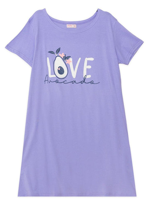 Lavender Night Shirt - Design 9 - Khotwh