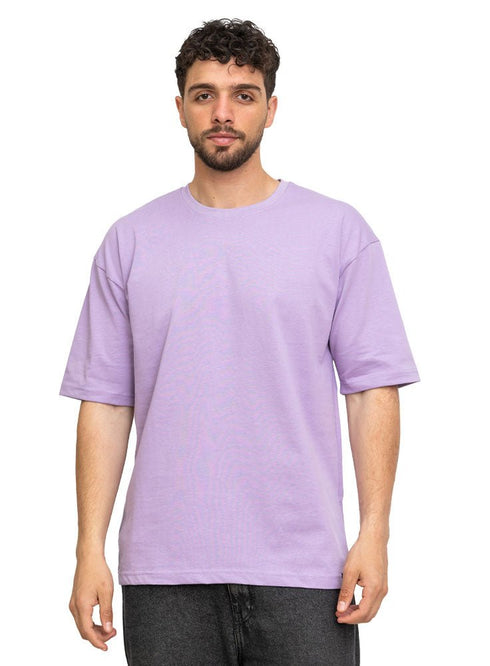Lavender Over Size Round T-Shirt - Khotwh