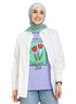 Lavender Printed O.S Short - Sleeve Design 11 - Khotwh