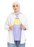 Lavender Printed O.S Short - Sleeve Design 7 - Khotwh