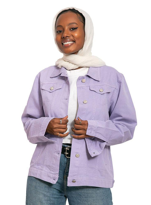 Lavender Short Jacket Jeans - Khotwh