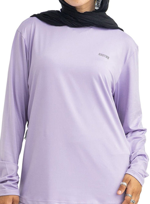 Lavender Sporting Long-Sleeve T-Shirt - Khotwh
