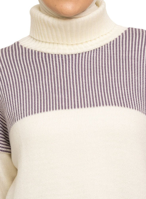 Lavender Striped Pullover Design 1 - Khotwh