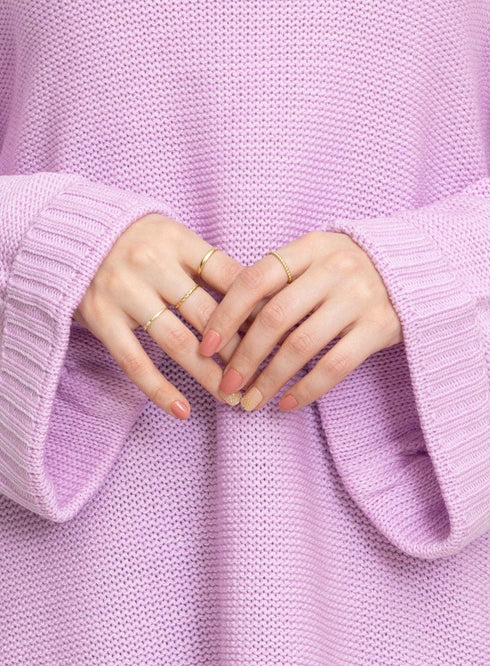 Lavender Upside Sleeve Pullover - Khotwh