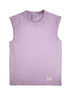 Lavender Washed Sleeveless T-Shirt - Khotwh