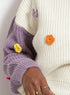 Lavender*Tan Flower Pullover - Khotwh