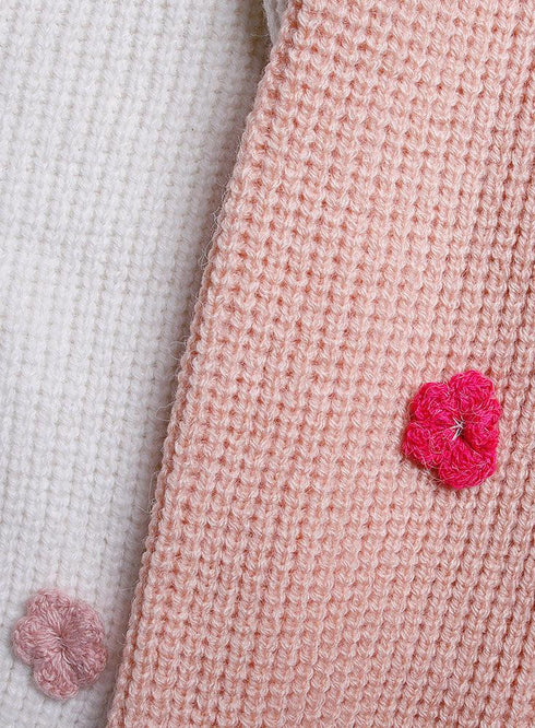 Lavender*Tan Flower Pullover - Khotwh