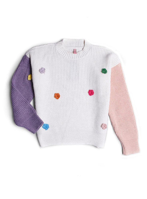 Lavender*Tan Flower Pullover - Khotwh