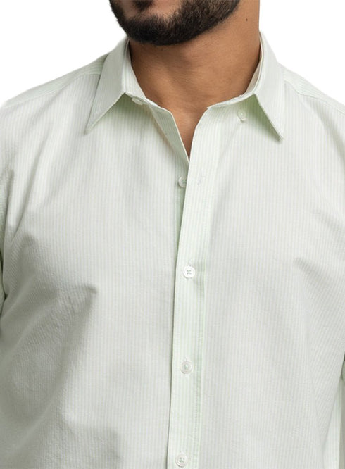 Lemon - Design 1 Striped Oxford Shirt - Khotwh