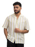 Lemon - Design 6 Striped Tennis Collar Shirt - Khotwh