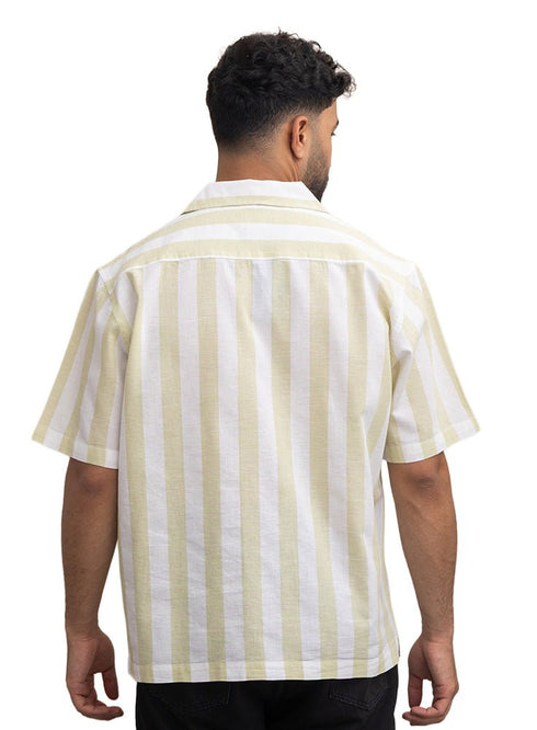 Lemon - Design 6 Striped Tennis Collar Shirt - Khotwh
