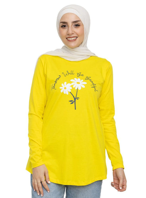 Lemon Printed Long - Sleeve Design 24 - Khotwh