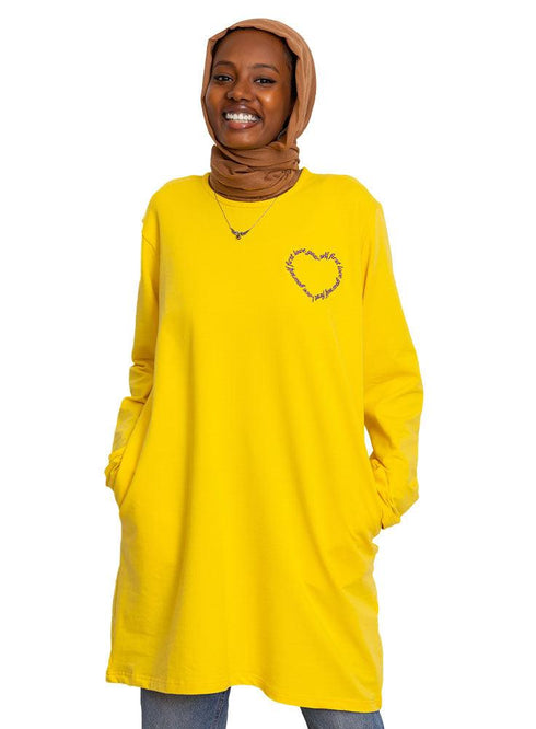 Lemon Verbana Basic Tunic - Love - Khotwh