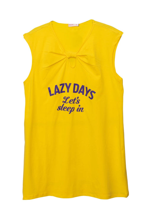Lemon Verbana knot Night Shirt - Design 11 - Khotwh