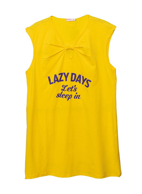 Lemon Verbana knot Night Shirt - Design 11 - Khotwh