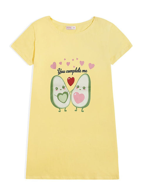 Lemon Verbana Night Shirt - Design 33 - Khotwh