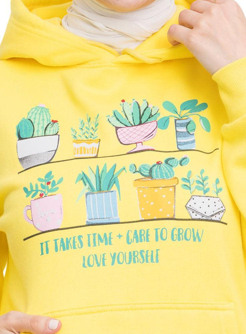 Lemon Verbana Printed - HoodieV Design 63 - Khotwh