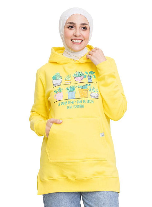 Lemon Verbana Printed - HoodieV Design 63 - Khotwh