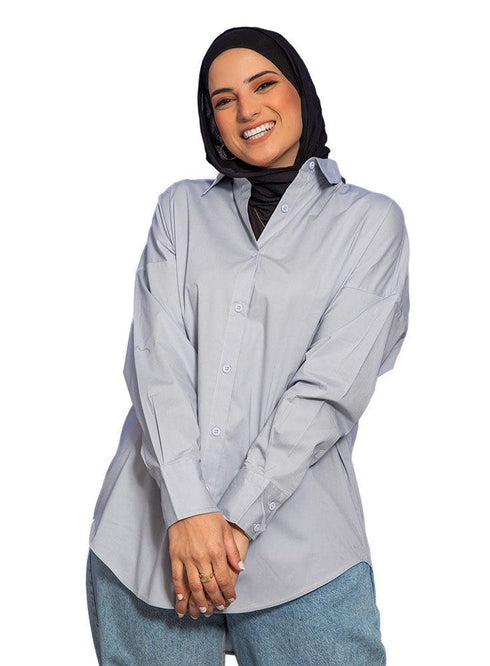 Light Blue Over - Size Shirt - Khotwh