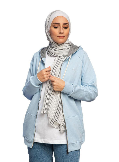 Light Blue SW - Zipper Medium - Khotwh