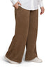 Light Chocolate Velvet Wide Leg (W) - Khotwh