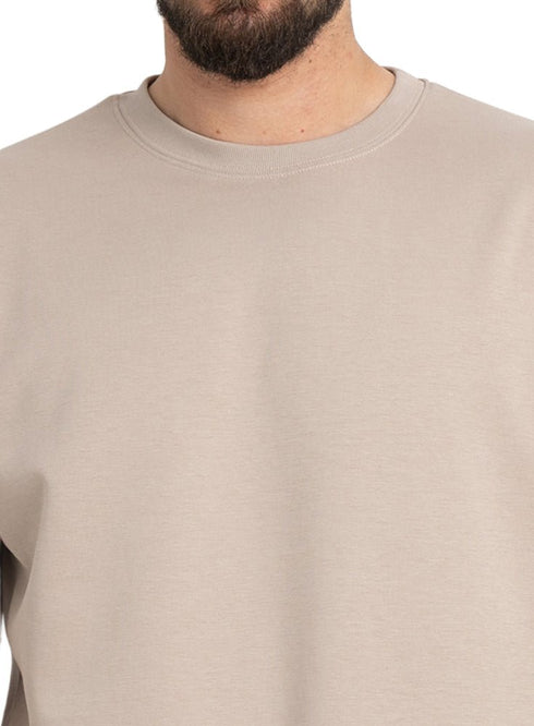 Light Coffee NP - Over Size Round T-Shirt - Khotwh