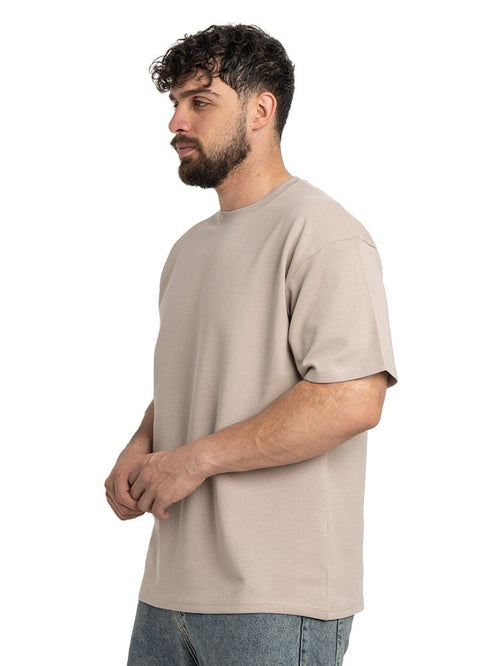 Light Coffee NP - Over Size Round T-Shirt - Khotwh
