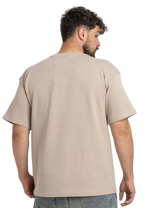Light Coffee NP - Over Size Round T-Shirt - Khotwh