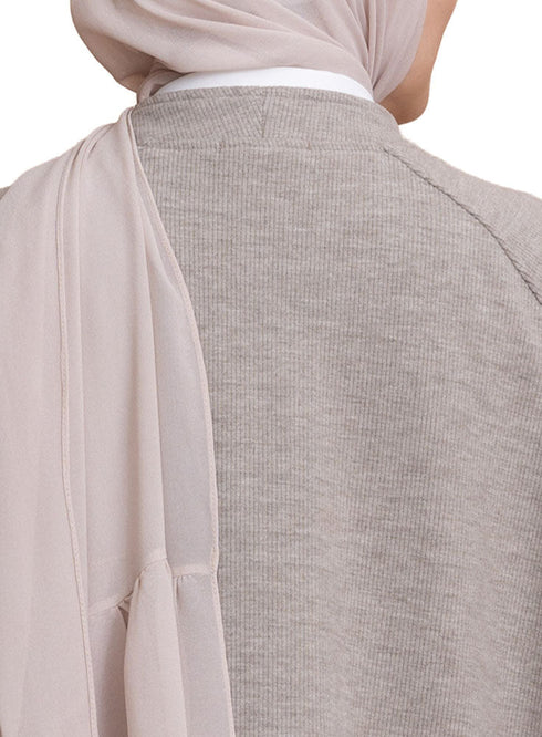 Light Coffee RD - Button Sweater - Khotwh