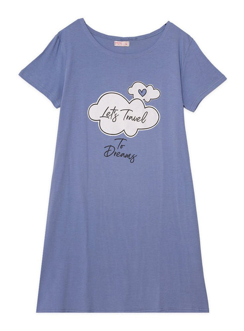 Light Jeans Night Shirt - Design 2 - Khotwh