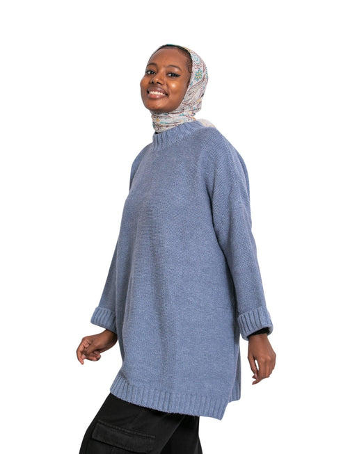 Light Jeans Over Size Pullover - Khotwh