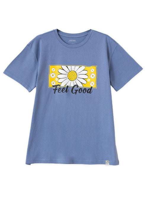 Light Jeans Printed O.S Short - Sleeve Design 13 - Khotwh