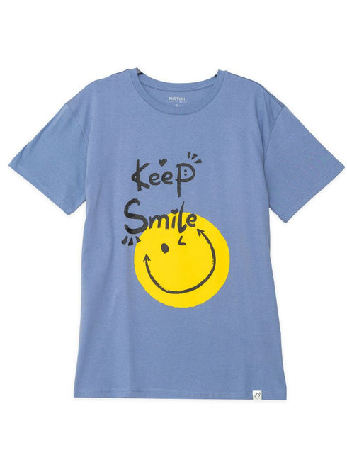 Light Jeans Printed O.S Short - Sleeve Design 15 - Khotwh