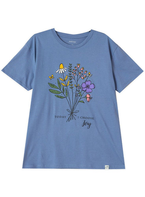 Light Jeans Printed O.S Short - Sleeve Design 17 - Khotwh