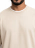Light Latte Double-Layerd Oversize Round T-Shirt - Khotwh