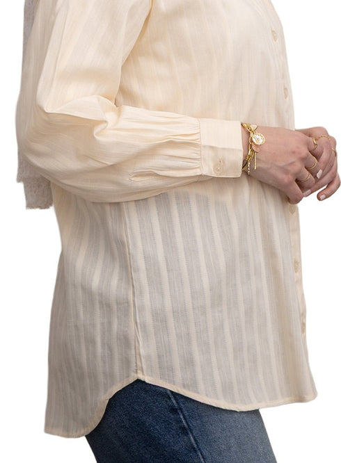 Light Latte RD - V - Neck Shirt - Khotwh