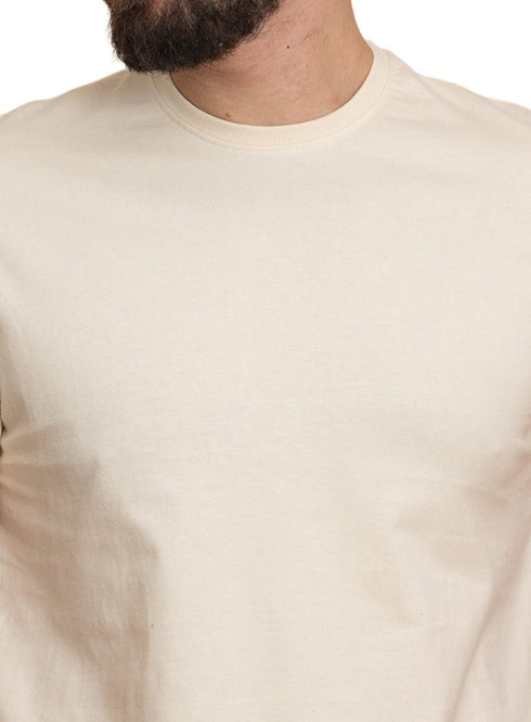 Light Latte Relaxed Round T-Shirt - Khotwh