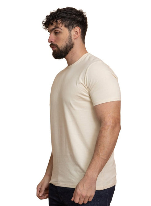 Light Latte Relaxed Round T-Shirt - Khotwh