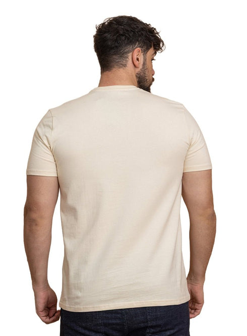 Light Latte Relaxed Round T-Shirt - Khotwh