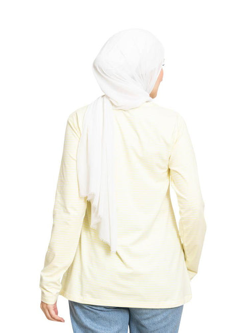 Light Lemon Lines Long Sleeve - Khotwh