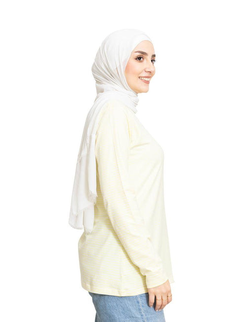 Light Lemon Lines Long Sleeve - Khotwh