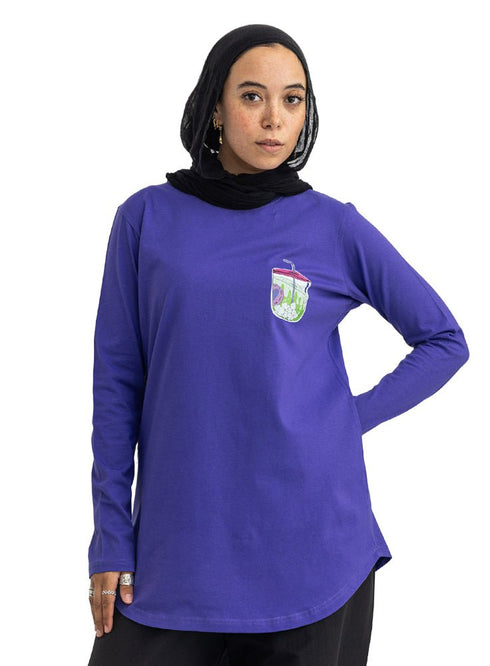 Light purple-Design 4 Printed Long-Sleeve - Khotwh