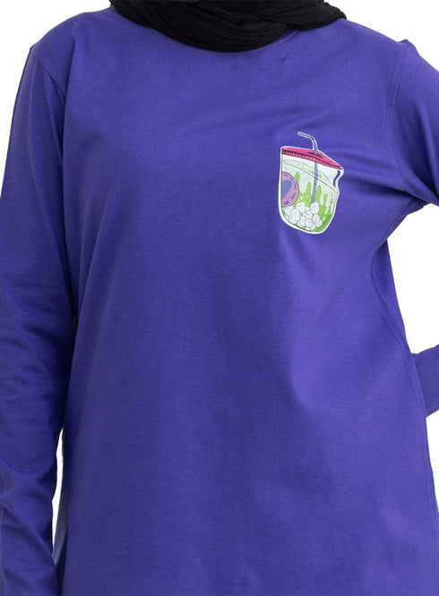 Light purple-Design 4 Printed Long-Sleeve - Khotwh