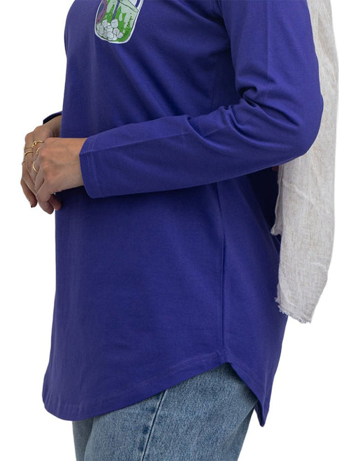 Light purple-Design 4 Printed Long-Sleeve - Khotwh